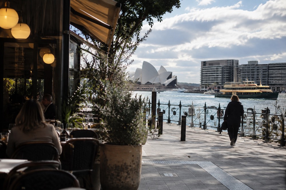 A quiet corner restaurant with a small street frontage in an inner Sydney suburb