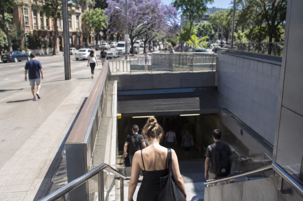 Train station entrance on Darlinghurst Road near the Kings Cross fountain