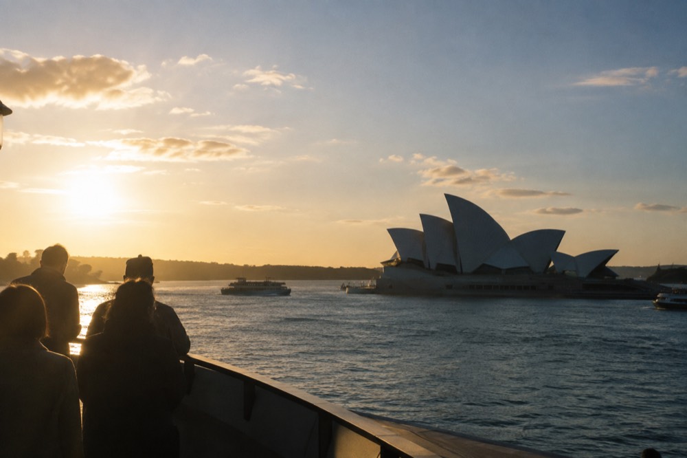 The Sydney Opera House concert hall interior seen from the upper seating